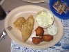Rene has fried catfish at Mrs Bs
