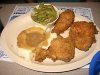 Jim has fried chicken at Mrs Bs