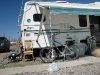 Water jugs hold awning down in high wind