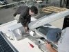 Jim and MotoSat Tech Mike Remove Damaged F2 from RV Roof