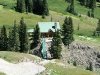 Bridge to house on Alpine Loop road near Lake City, CO