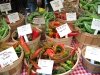 Fresh chili peppers at Portland farmers market