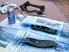 Jim applies brake noise spray to Dodge Ram 2500 squeaky brakes