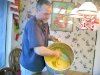 Jim mixes masa for homemade tamales