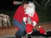 Santa and a good little girl Christmas Eve