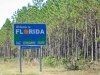 Florida State Line near Okefenokee Swamp in Georgia