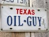 Texas Oil Guy License Plate in Luckenbach