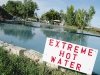 Hot Mineral Spring Water Cooling Pool at Fountain of Youth RV Park in Thermopolis, WY