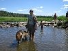 Wading in the Mississippi Headwaters at Lake Itasca