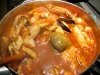 Big pot of homemade Cioppino on Wolf Range