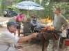Open Fire Grilled Burgers Camping
