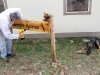 Jim installs Jerry's Acres sign at new homestead