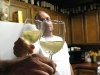 Toasting the new year 2010 with cheap champagne