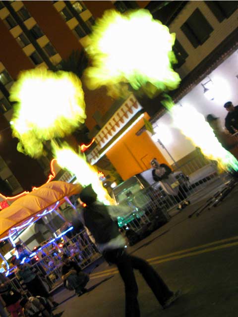 Fremont Street Las Vegas Halloween 2013 Fire Show