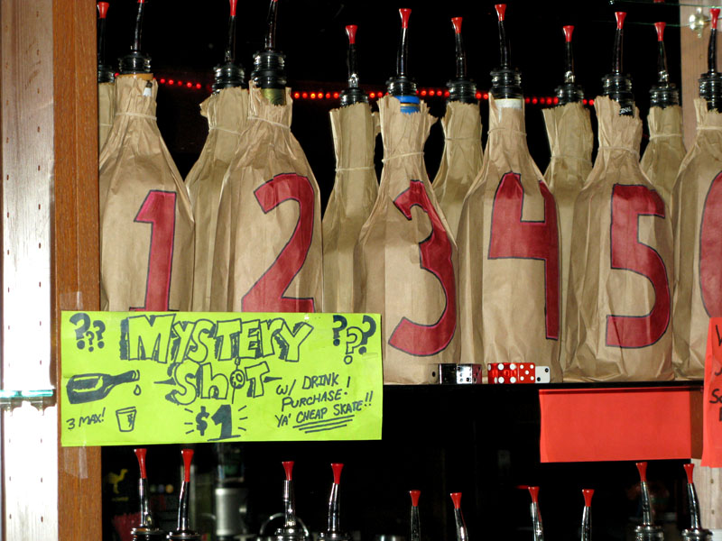 Red Room Bar Mystery Shot Bottles