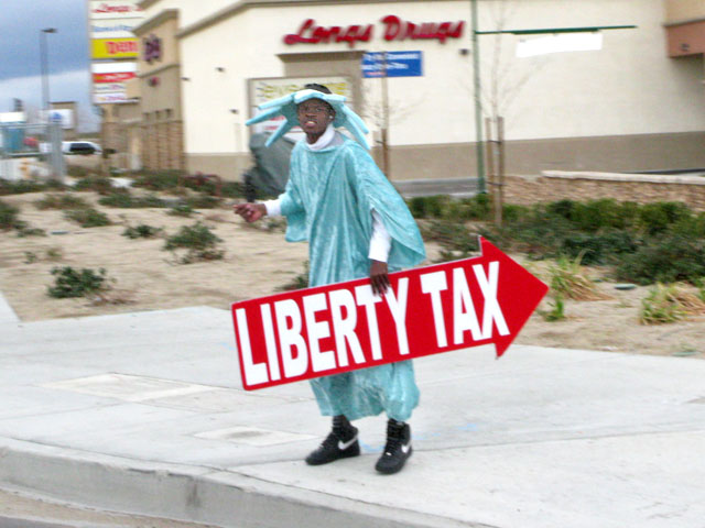 Liberty Tax Man Dancing Fool