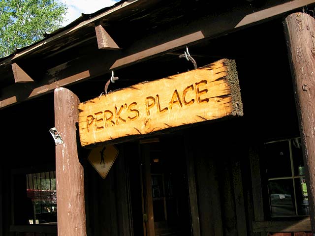 Perk's Place Vickers Ranch Rec Hall Sign