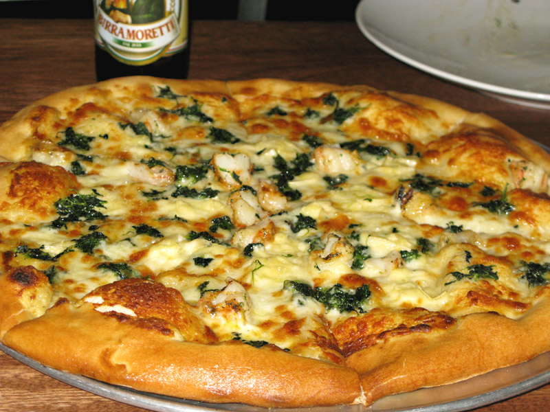 Shrimp and Brie Pizza at Bellaluca