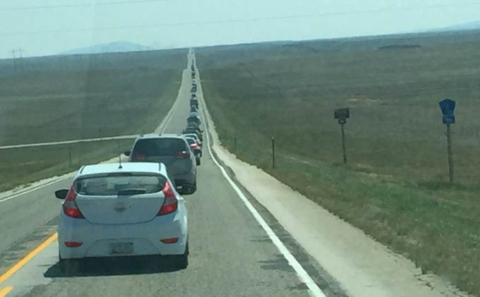 2017 Total Eclipse Wyoming Traffic After