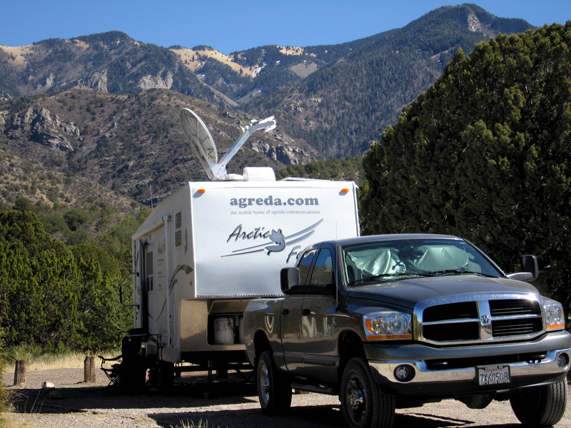 Team Agreda Mobile HQ Boondocking at Three Rivers Campground near Tularosa, NM