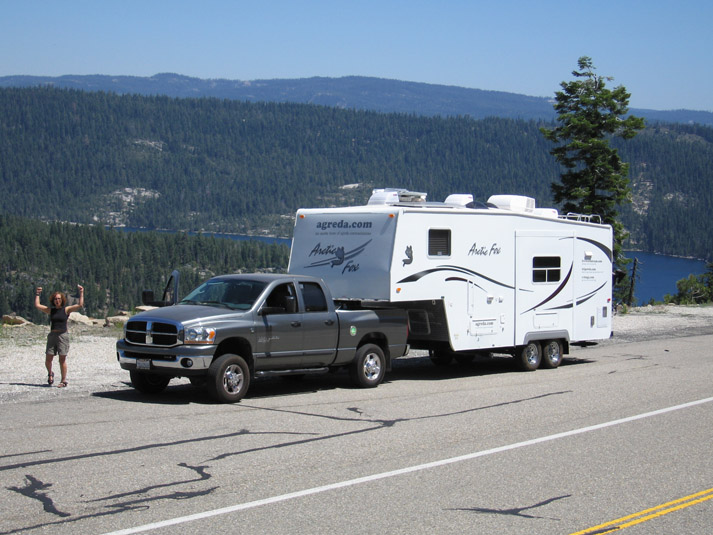 Agreda Mobile Headquarters at scenic overlook near Carson Pass CA