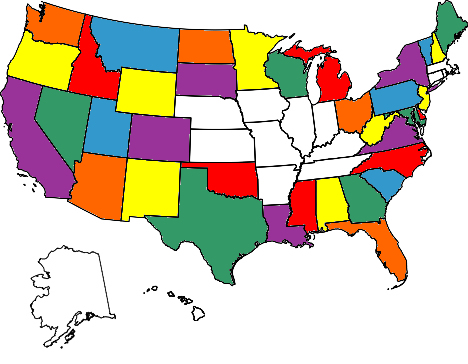 US States Visited RVing Map