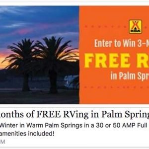 Win a Free Winter RV Site in Palm Springs free rv site contest